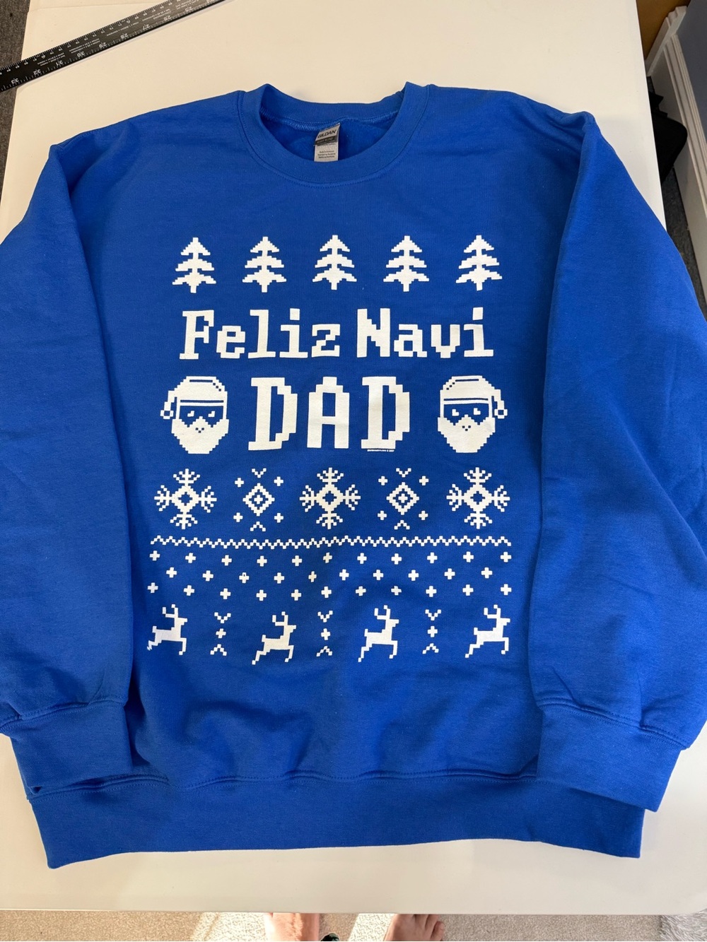 Feliz Navi Dad Blue Holiday Sweatshirt